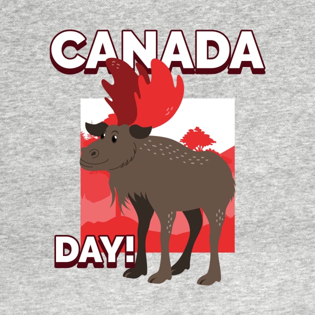 Canada Day Moose by Tip Top Tee's